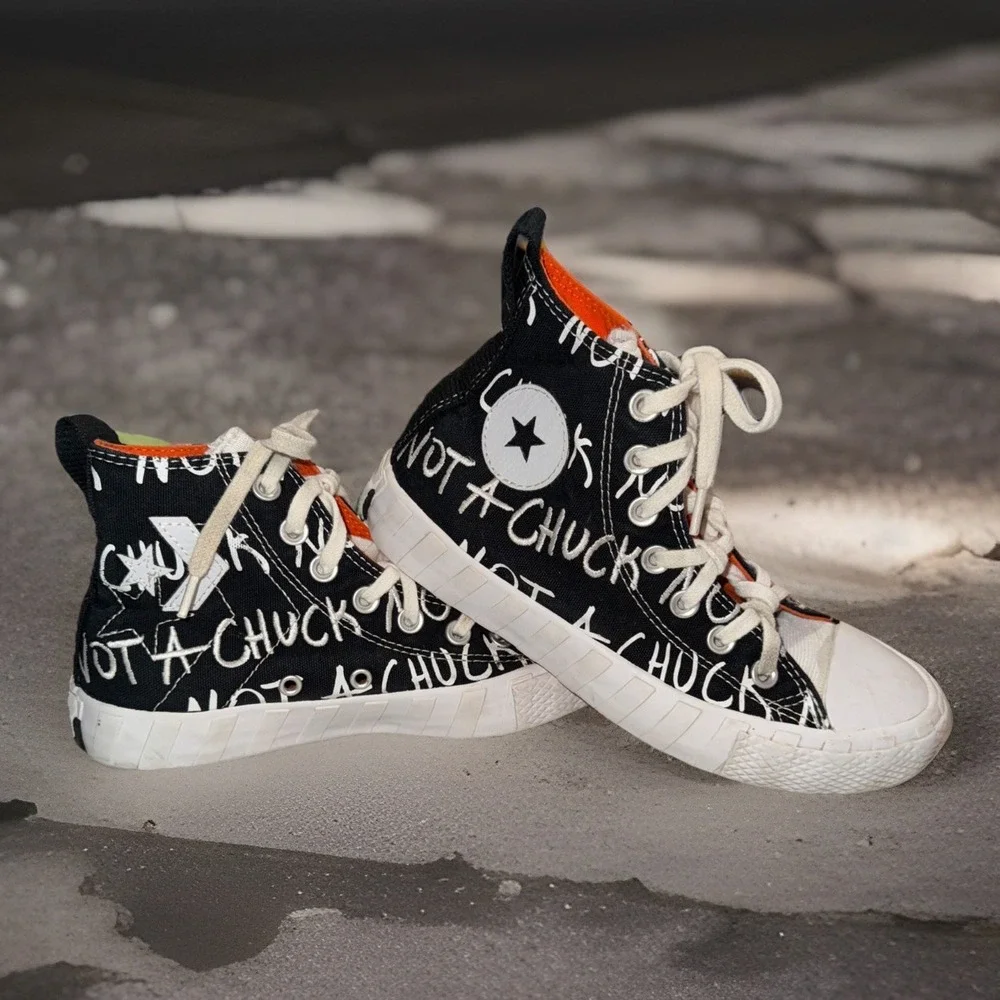 Converse Chuck Taylor All‎ Star High Top Graffiti Not A Chuck Shoes Youth 4